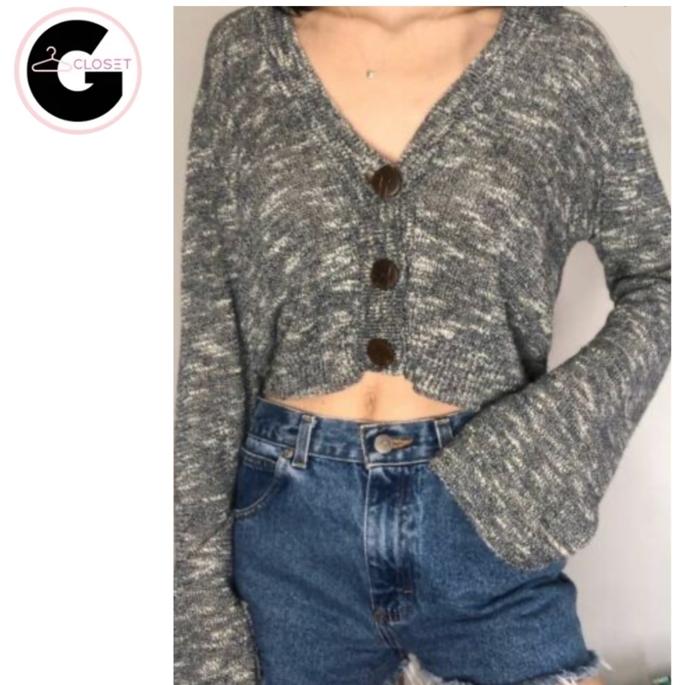 A.N.A Long Sleeve Crop Sweater Cardigan